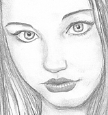 Pencil portrait; Joanna.
image copyright MobiusBandwidth.com
