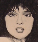 detail of a painting of Anne Wilson, of the band Heart.
image copyright MobiusBandwidth.com